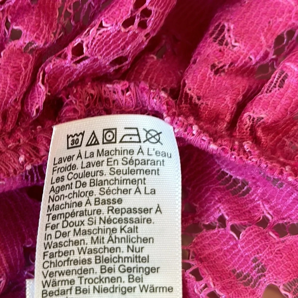 J Crew Ruffleneck Lace Dress in Soft Azalea NWT Size Small